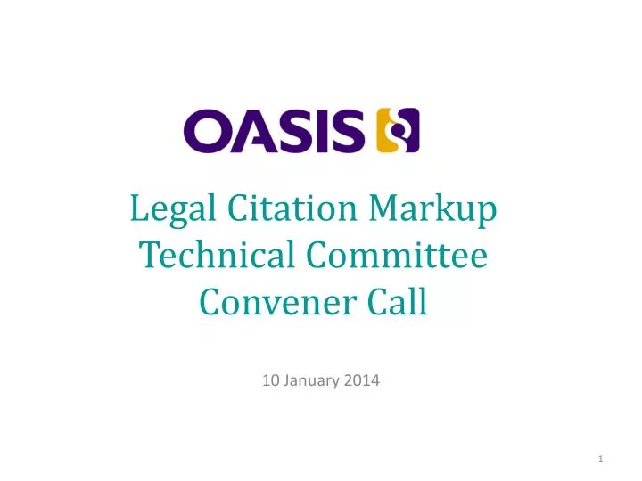 legal citation markup technical committee convener call