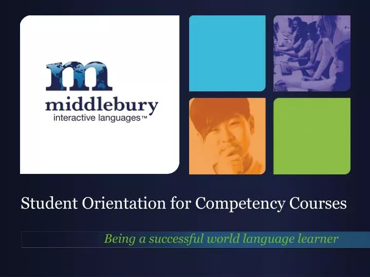 student orientation for competency courses