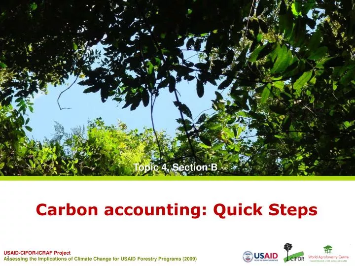 carbon accounting quick steps