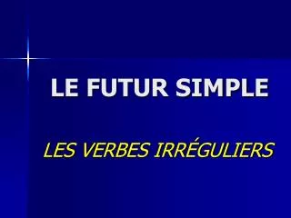 le futur simple
