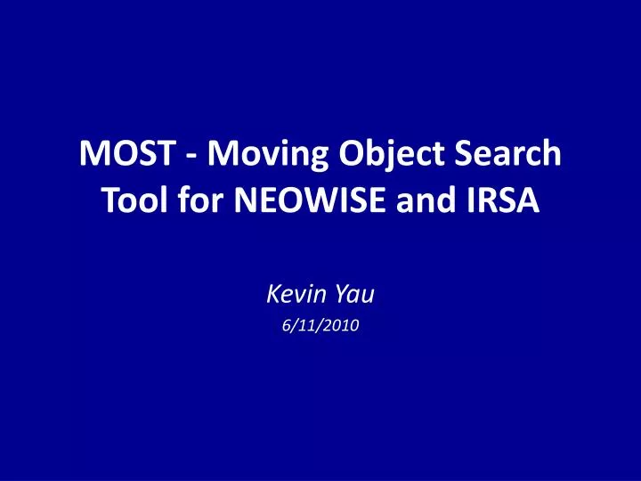 most moving object search tool for neowise and irsa