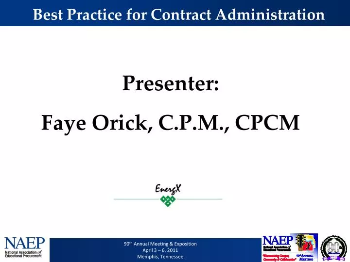 best practice for contract administration