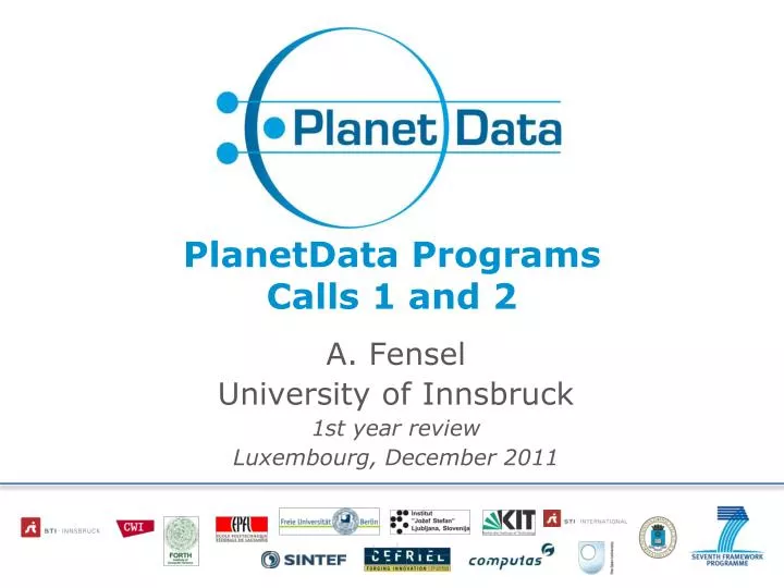 planetdata programs calls 1 and 2
