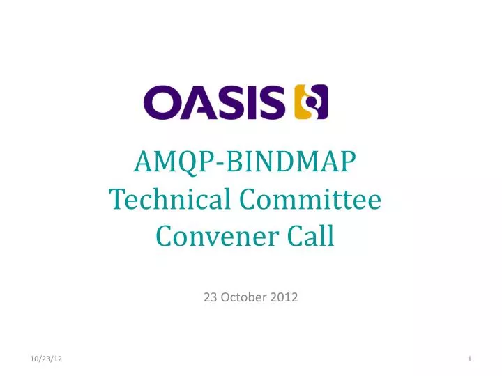 amqp bindmap technical committee convener call