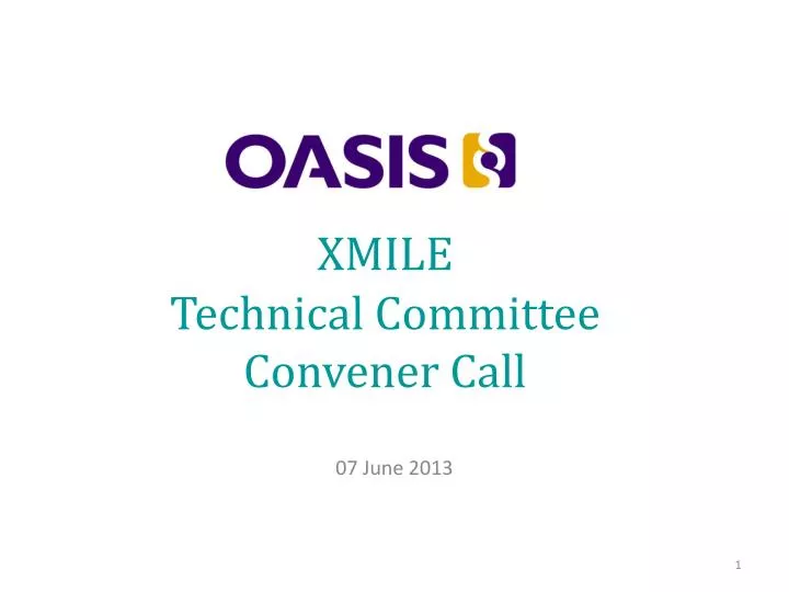 xmile technical committee convener call