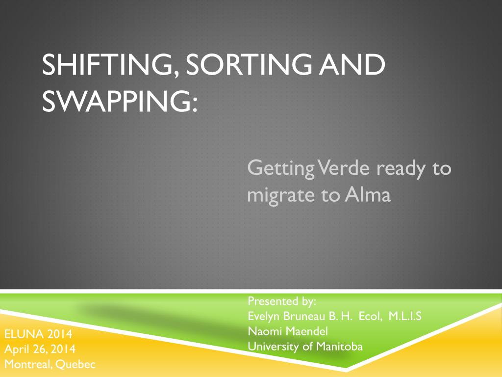 PPT - Data Migration Guide: Shifting, Sorting, and Swapping Verde to ...