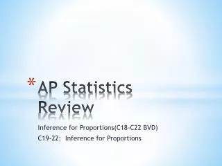 AP Statistics Review