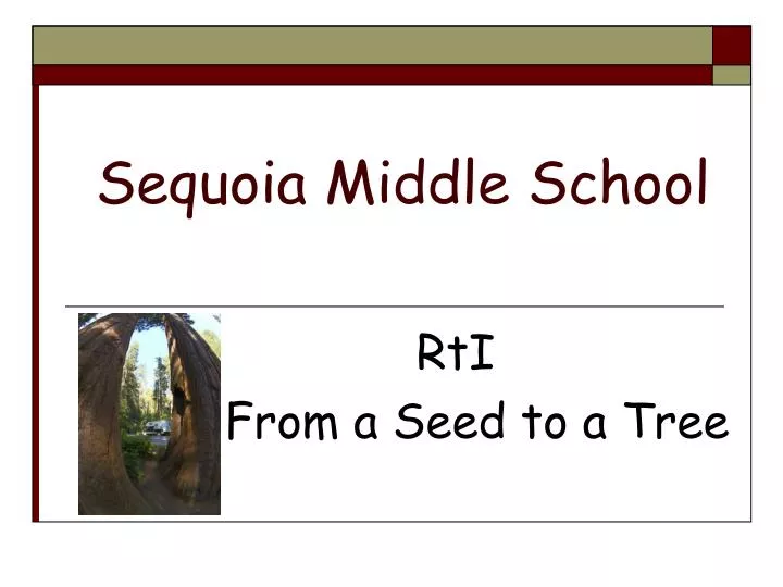 sequoia middle school
