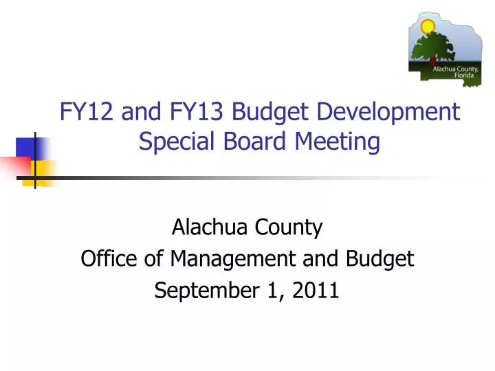 fy12 and fy13 budget development special board meeting