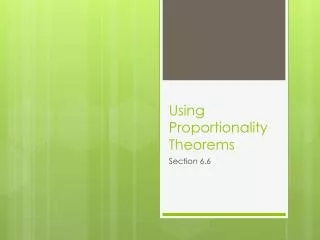 using proportionality theorems