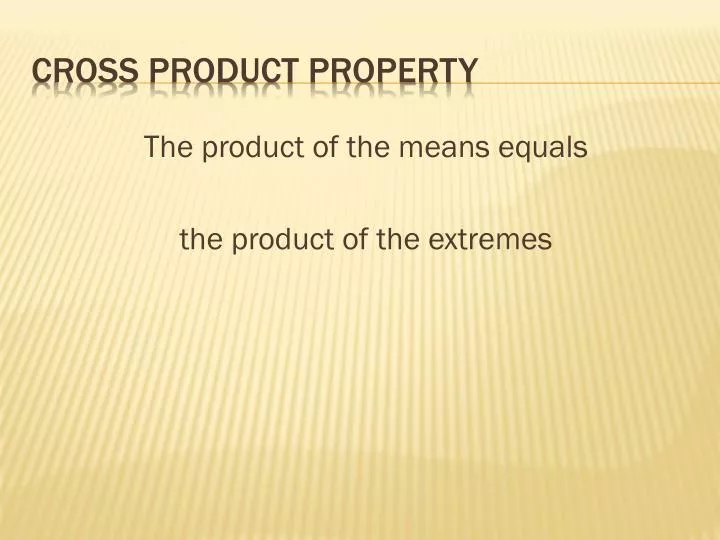 cross product property