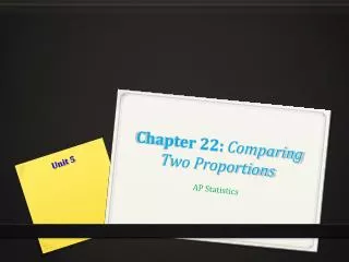 Chapter 22: Comparing Two Proportions