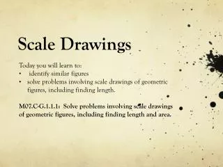 Scale Drawings