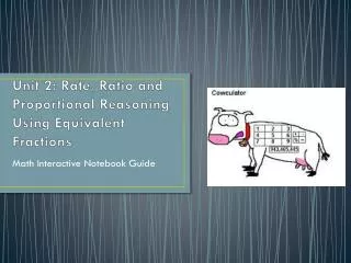 Unit 2: Rate, Ratio and Proportional Reasoning Using Equivalent Fractions