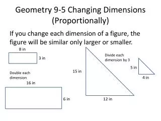 Geometry 9-5 Changing Dimensions (Proportionally)