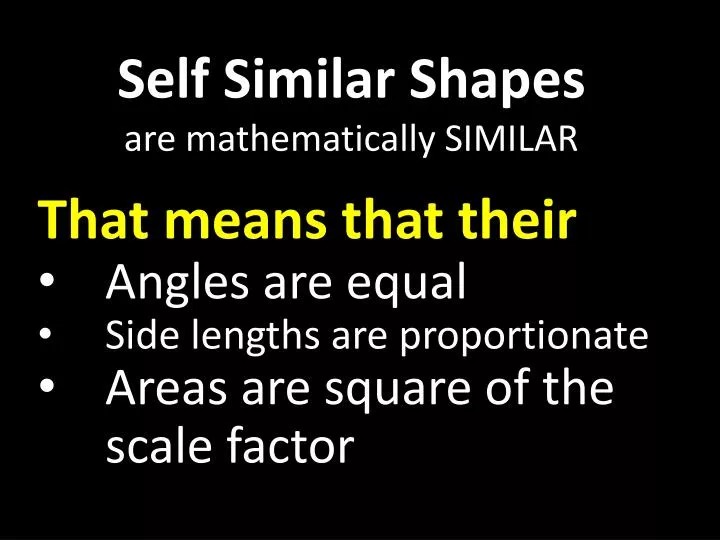 self similar shapes are mathematically similar