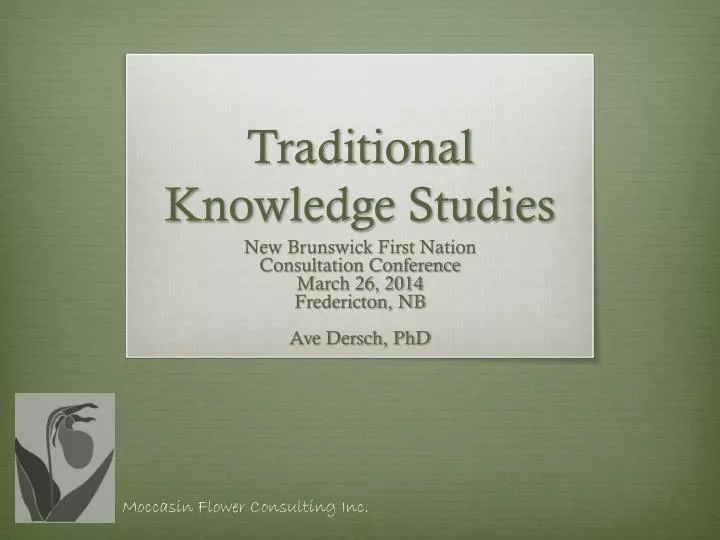 traditional knowledge studies