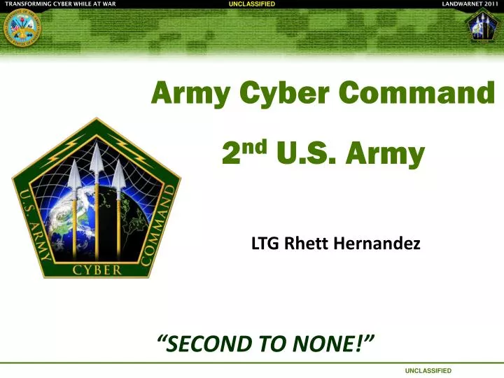 army cyber command 2 nd u s army