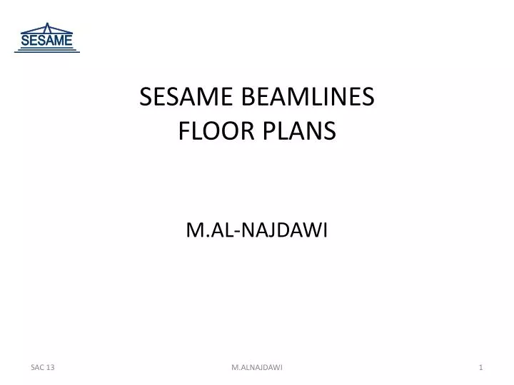 sesame beamlines floor plans m al najdawi
