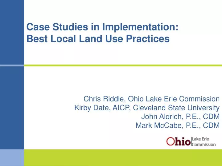 case studies in implementation best local land use practices