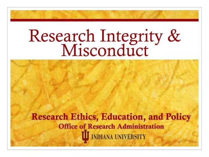 research integrity misconduct