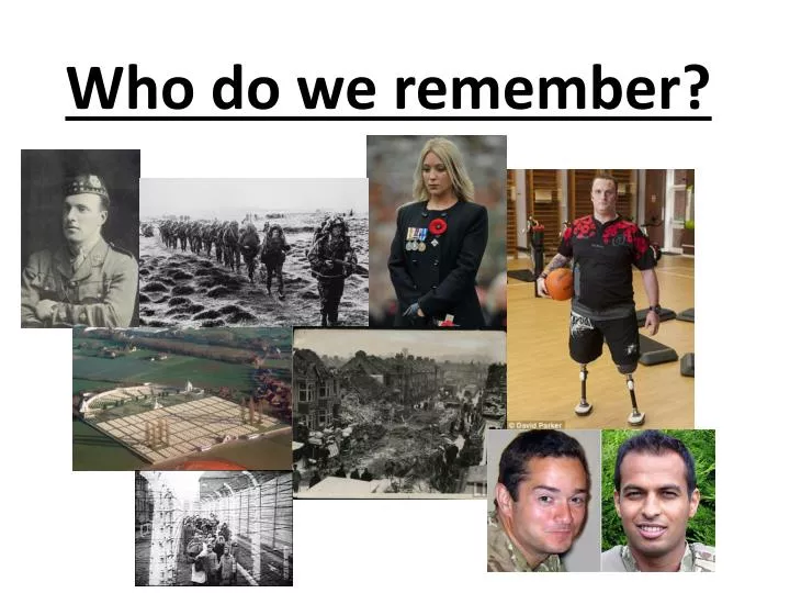 who do we remember