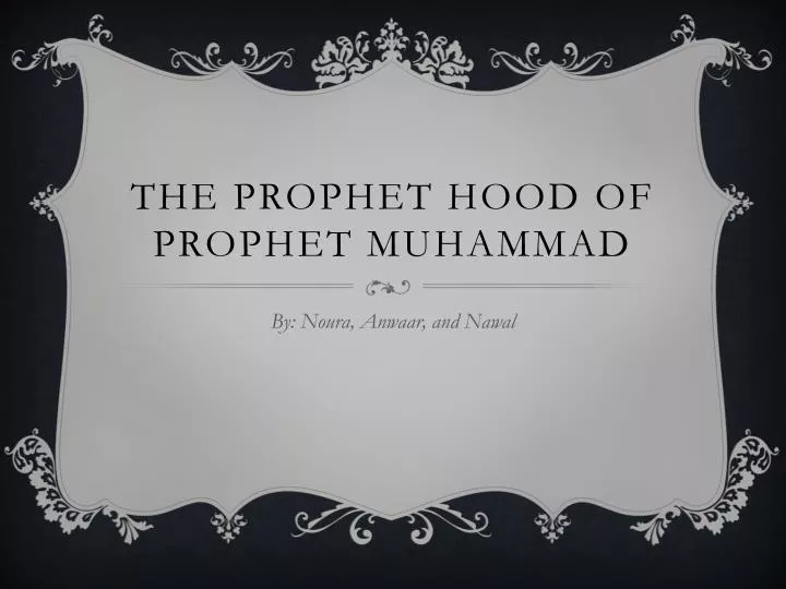 the prophet hood of prophet muhammad