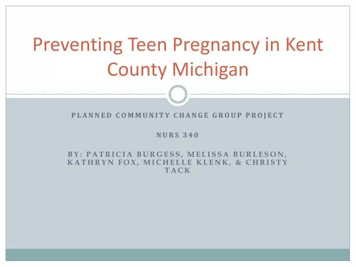 preventing teen pregnancy in kent county michigan