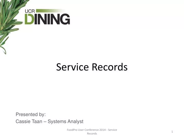 service records