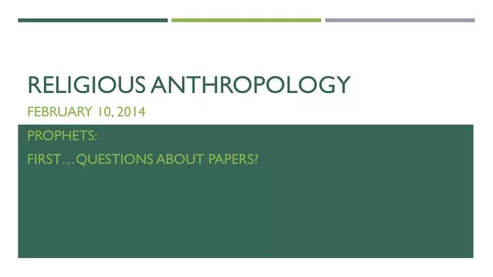 religious anthropology