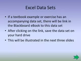 Excel Data Sets