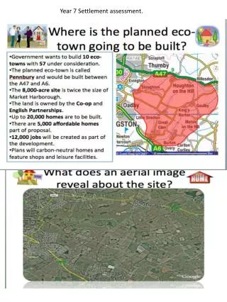 Year 7 Settlement assessment.