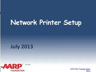 Network Printer Setup