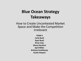 Blue Ocean Strategy Takeaways