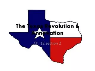 The Texas Revolution &amp; Annexation