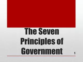 the seven p rinciples of government