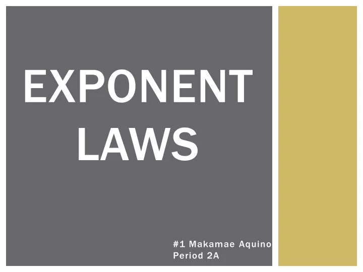 exponent laws