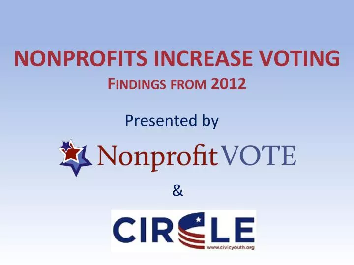 nonprofits increase voting findings from 2012