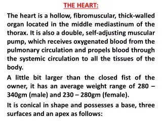 THE HEART: