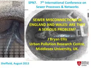 SPN7. 7 th International Conference on Sewer Processes &amp; Networks