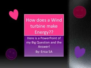 How does a Wind turbine make Energy??