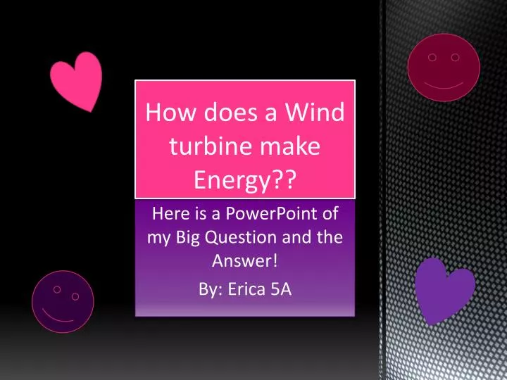how does a wind turbine make energy