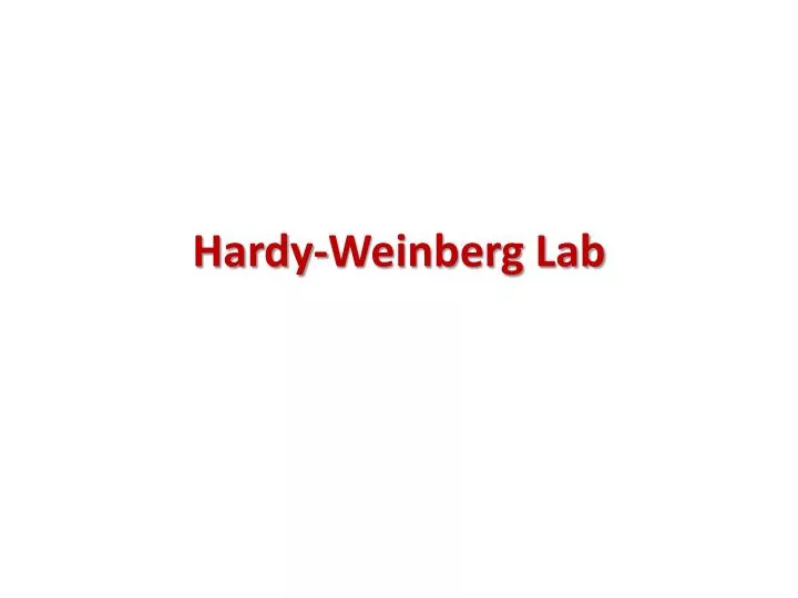 hardy weinberg lab