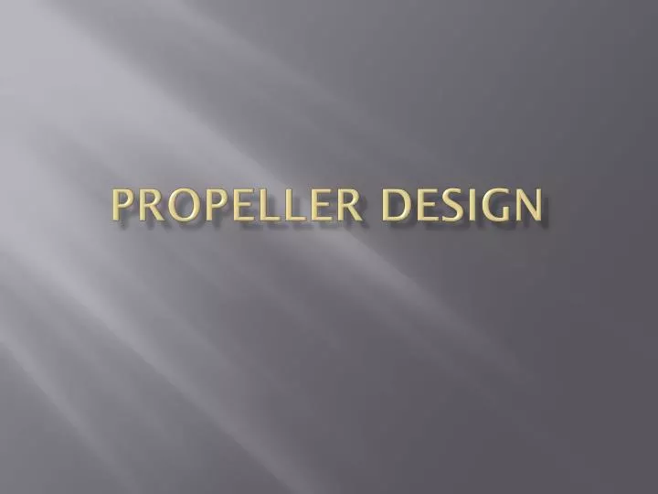 propeller design