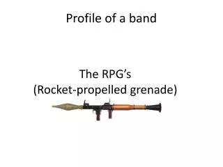 Profile of a band