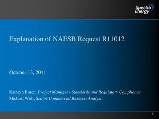 Explanation of NAESB Request R11012