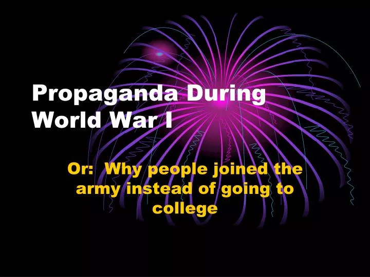 propaganda during world war i