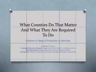 What Counties Do That Matter And What They Are Required To Do