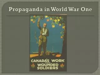 Propaganda in World War One