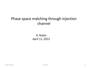 Phase space matching through injection channel